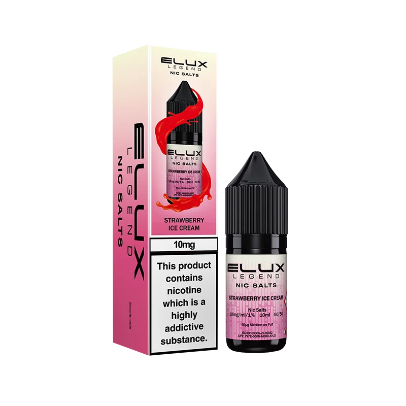 Strawberry Ice Cream Nic Salts ELiquid Elux Legends Strawberry Ice Cream Nic Salts ELiquid Elux Legends